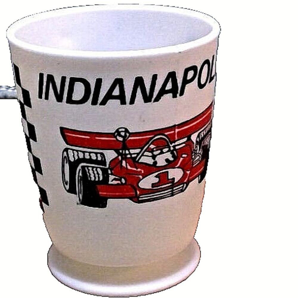 VTG Whirley Indianapolis 500 Plastic Mug/Cup F1 Indy NASCAR 80's Made in USA